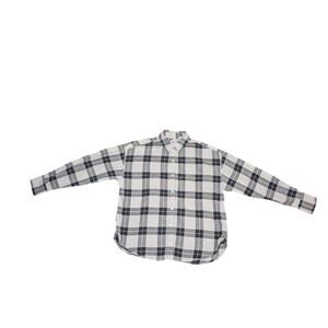 Levi’s Plaid Button-Up Shirt Women's Medium Gray Black Pink Flannel Long Sleeve